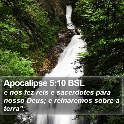 Apocalipse 5:10 BSL Bible Verse Image