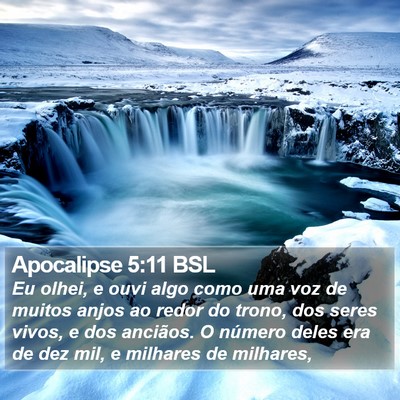 Apocalipse 5:11 BSL Bible Verse Image