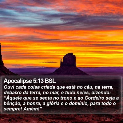 Apocalipse 5:13 BSL Bible Verse Image