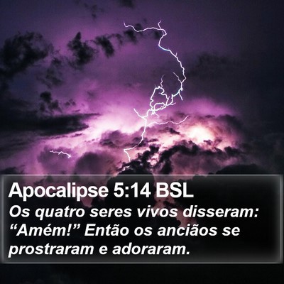 Apocalipse 5:14 BSL Bible Verse Image