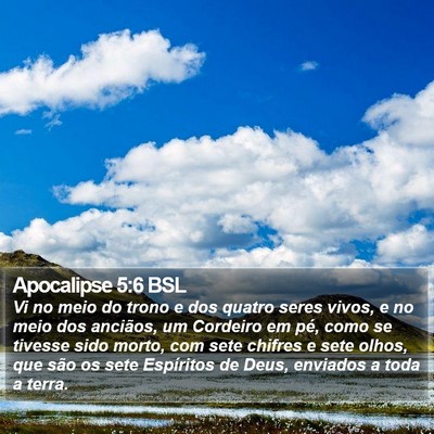 Apocalipse 5:6 BSL Bible Verse Image