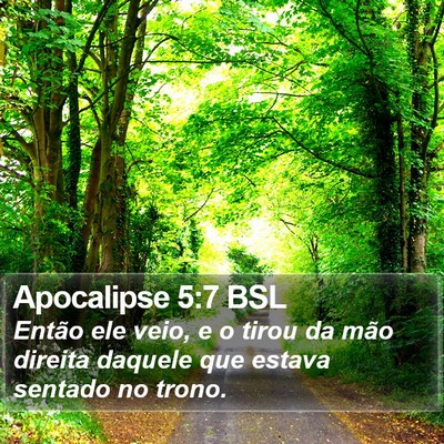 Apocalipse 5:7 BSL Bible Verse Image