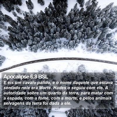Apocalipse 6:8 BSL Bible Verse Image