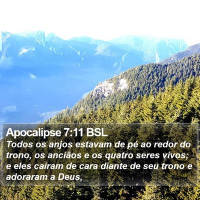 Apocalipse 7:11 BSL Bible Verse Image