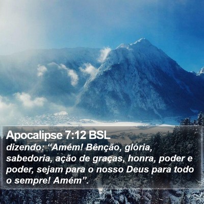 Apocalipse 7:12 BSL Bible Verse Image
