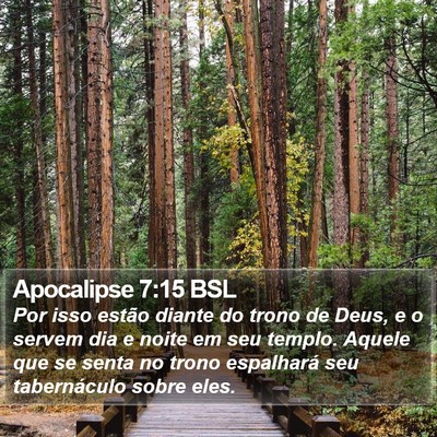 Apocalipse 7:15 BSL Bible Verse Image