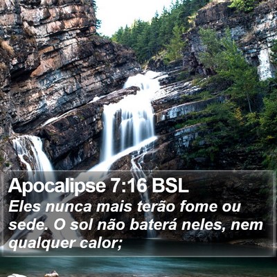 Apocalipse 7:16 BSL Bible Verse Image