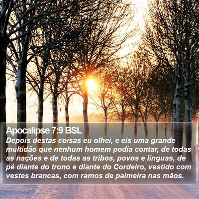Apocalipse 7:9 BSL Bible Verse Image