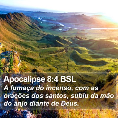 Apocalipse 8:4 BSL Bible Verse Image