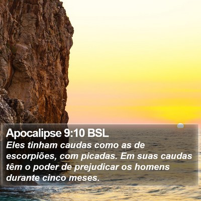Apocalipse 9:10 BSL Bible Verse Image