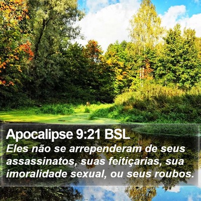 Apocalipse 9:21 BSL Bible Verse Image