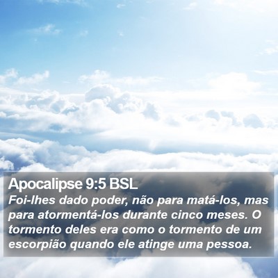 Apocalipse 9:5 BSL Bible Verse Image