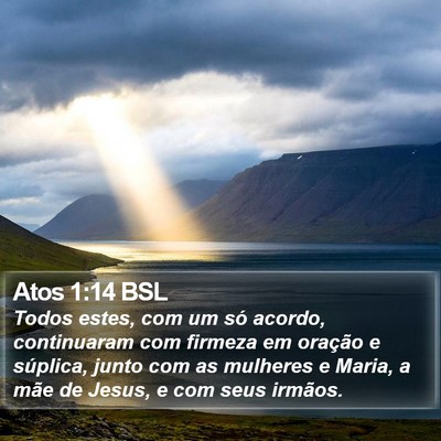 Atos 1:14 BSL Bible Verse Image
