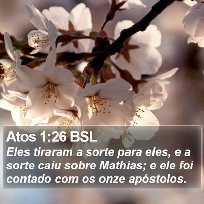 Atos 1:26 BSL Bible Verse Image