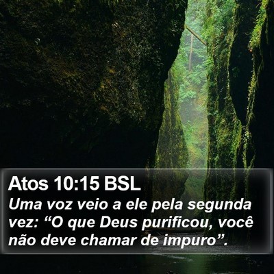 Atos 10:15 BSL Bible Verse Image