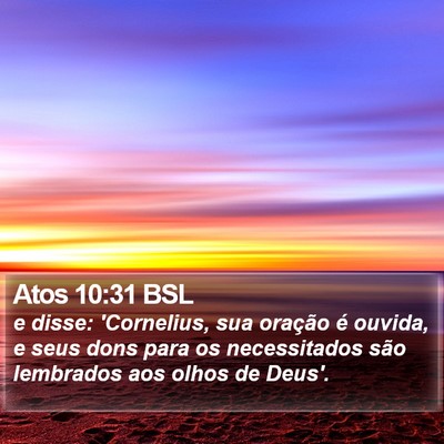 Atos 10:31 BSL Bible Verse Image