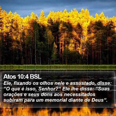 Atos 10:4 BSL Bible Verse Image