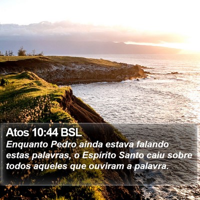 Atos 10:44 BSL Bible Verse Image