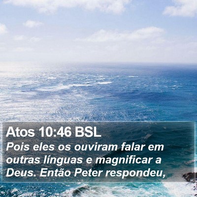 Atos 10:46 BSL Bible Verse Image