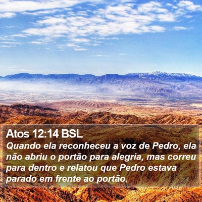 Atos 12:14 BSL Bible Verse Image