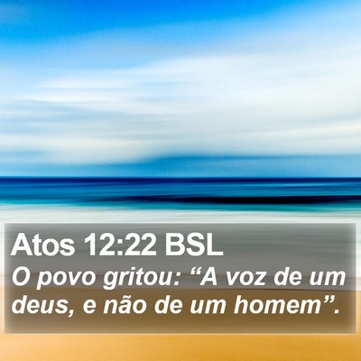 Atos 12:22 BSL Bible Verse Image