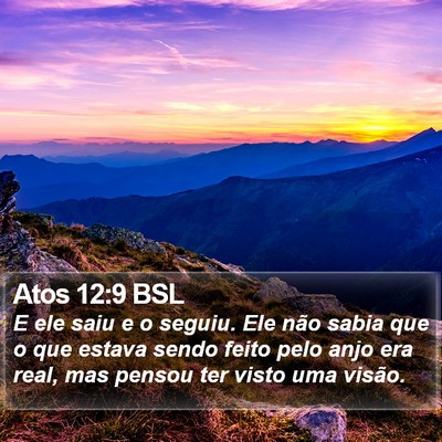 Atos 12:9 BSL Bible Verse Image