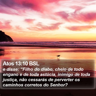 Atos 13:10 BSL Bible Verse Image