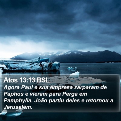 Atos 13:13 BSL Bible Verse Image