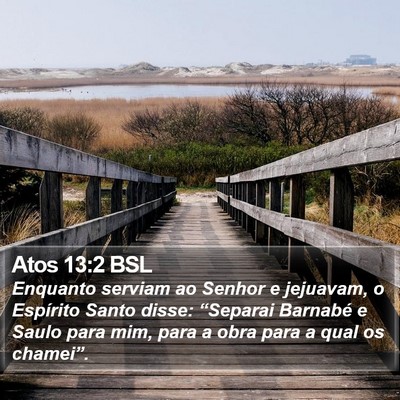 Atos 13:2 BSL Bible Verse Image