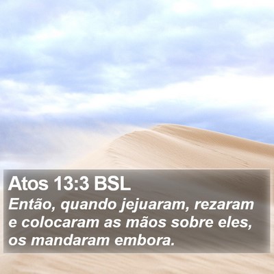 Atos 13:3 BSL Bible Verse Image