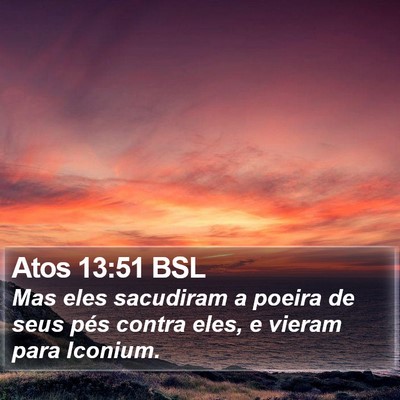 Atos 13:51 BSL Bible Verse Image