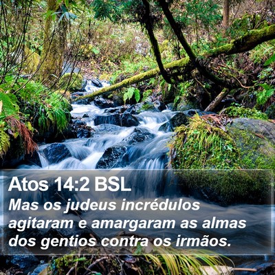 Atos 14:2 BSL Bible Verse Image
