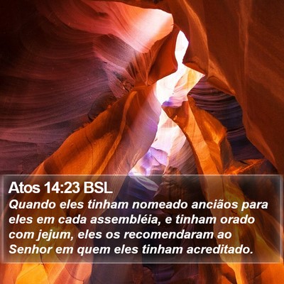 Atos 14:23 BSL Bible Verse Image