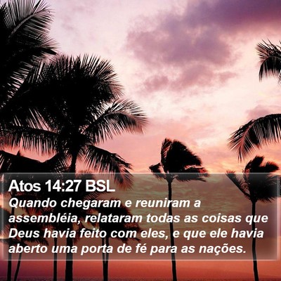 Atos 14:27 BSL Bible Verse Image