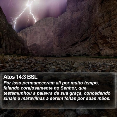 Atos 14:3 BSL Bible Verse Image