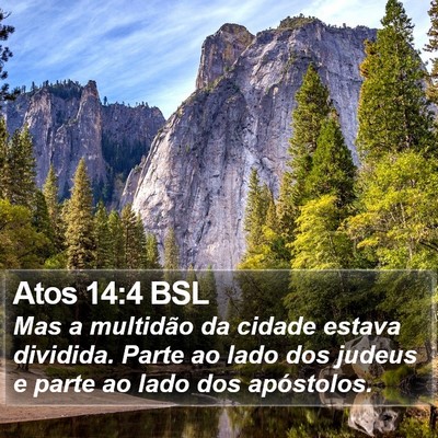 Atos 14:4 BSL Bible Verse Image