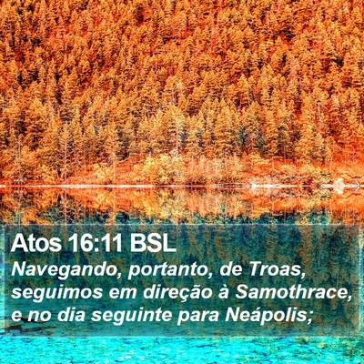 Atos 16:11 BSL Bible Verse Image