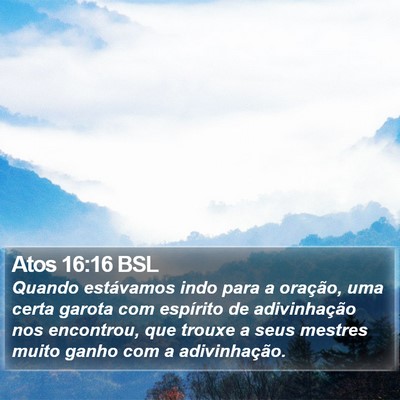 Atos 16:16 BSL Bible Verse Image