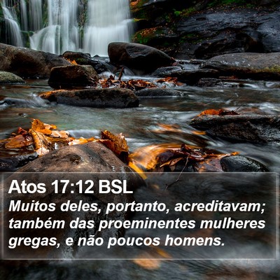 Atos 17:12 BSL Bible Verse Image