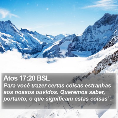 Atos 17:20 BSL Bible Verse Image