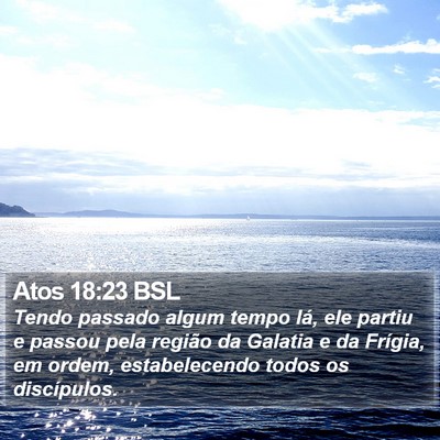 Atos 18:23 BSL Bible Verse Image