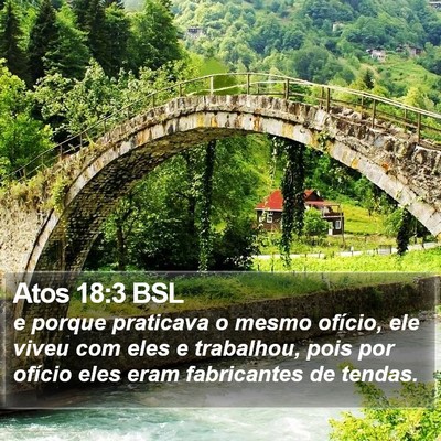 Atos 18:3 BSL Bible Verse Image
