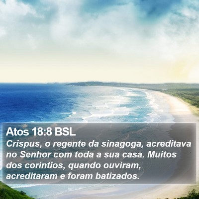 Atos 18:8 BSL Bible Verse Image