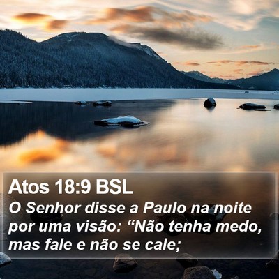 Atos 18:9 BSL Bible Verse Image
