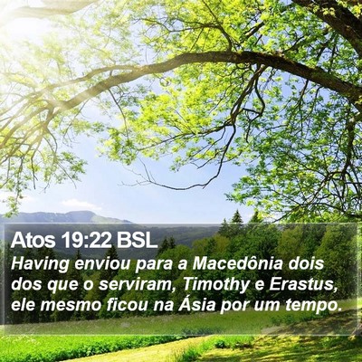 Atos 19:22 BSL Bible Verse Image