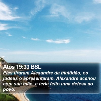 Atos 19:33 BSL Bible Verse Image