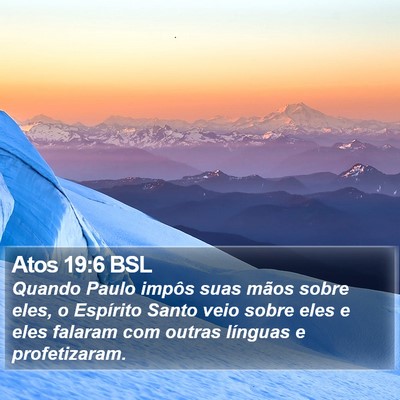 Atos 19:6 BSL Bible Verse Image