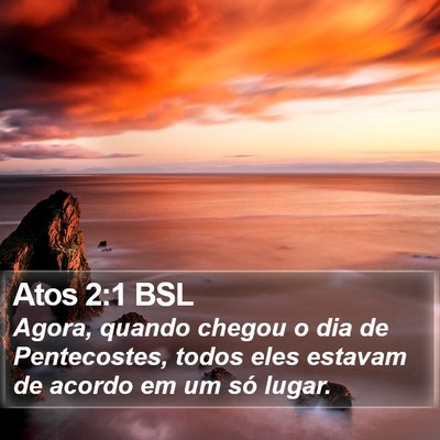 Atos 2:1 BSL Bible Verse Image