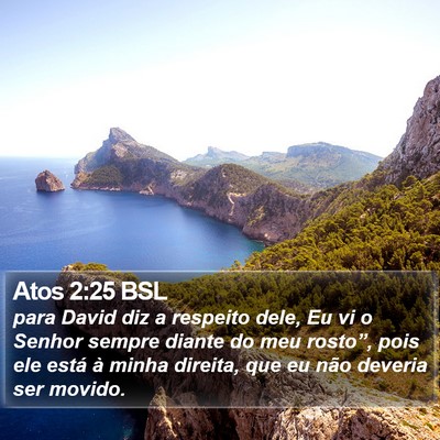 Atos 2:25 BSL Bible Verse Image