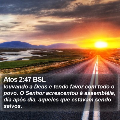 Atos 2:47 BSL Bible Verse Image